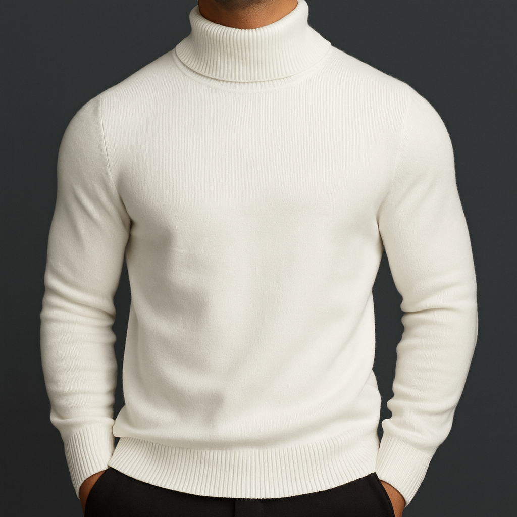 Insisto Men’s Wool Turtleneck Sweater – Premium Merino Knit Pullover