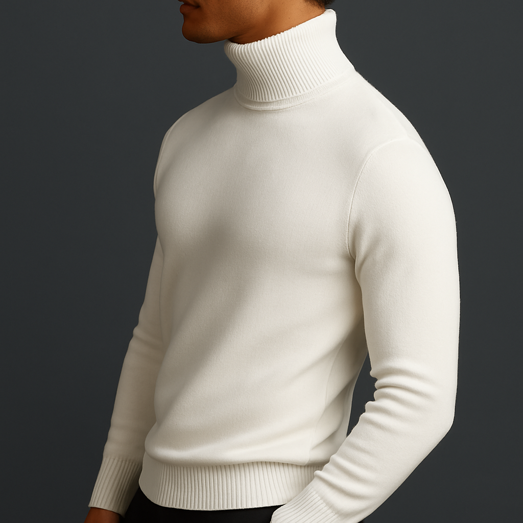 Insisto Men’s Wool Turtleneck Sweater – Premium Merino Knit Pullover