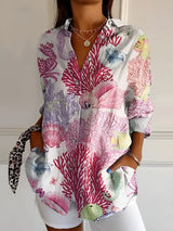 Chicago Floral Print Blouse – Lightweight & Breathable Relaxed Fit Summer Top 2