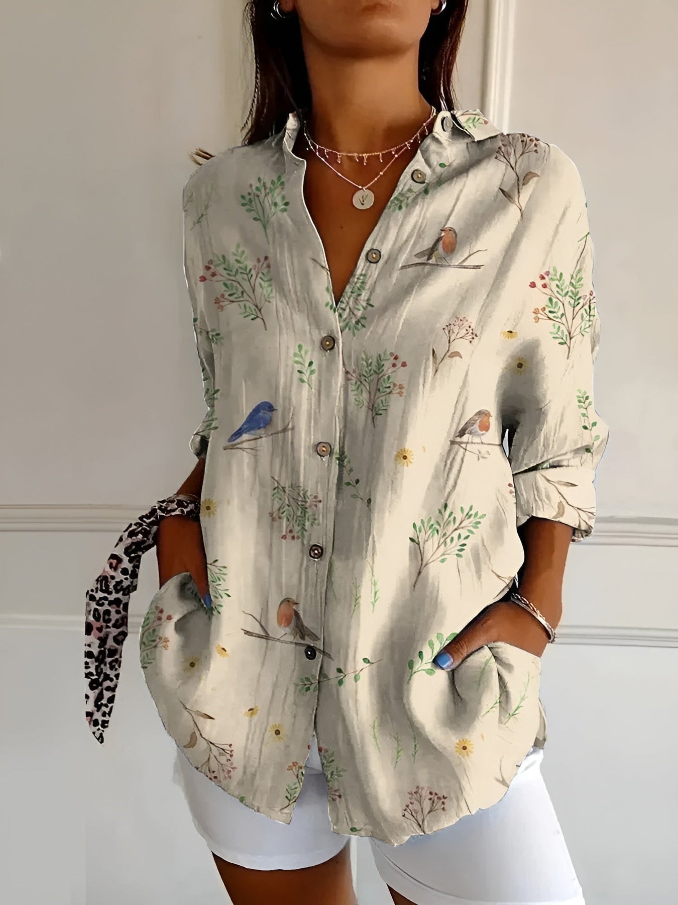 Chicago Floral Print Blouse – Lightweight & Breathable Relaxed Fit Summer Top 3