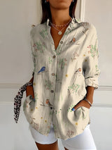 Chicago Floral Print Blouse – Lightweight & Breathable Relaxed Fit Summer Top 3