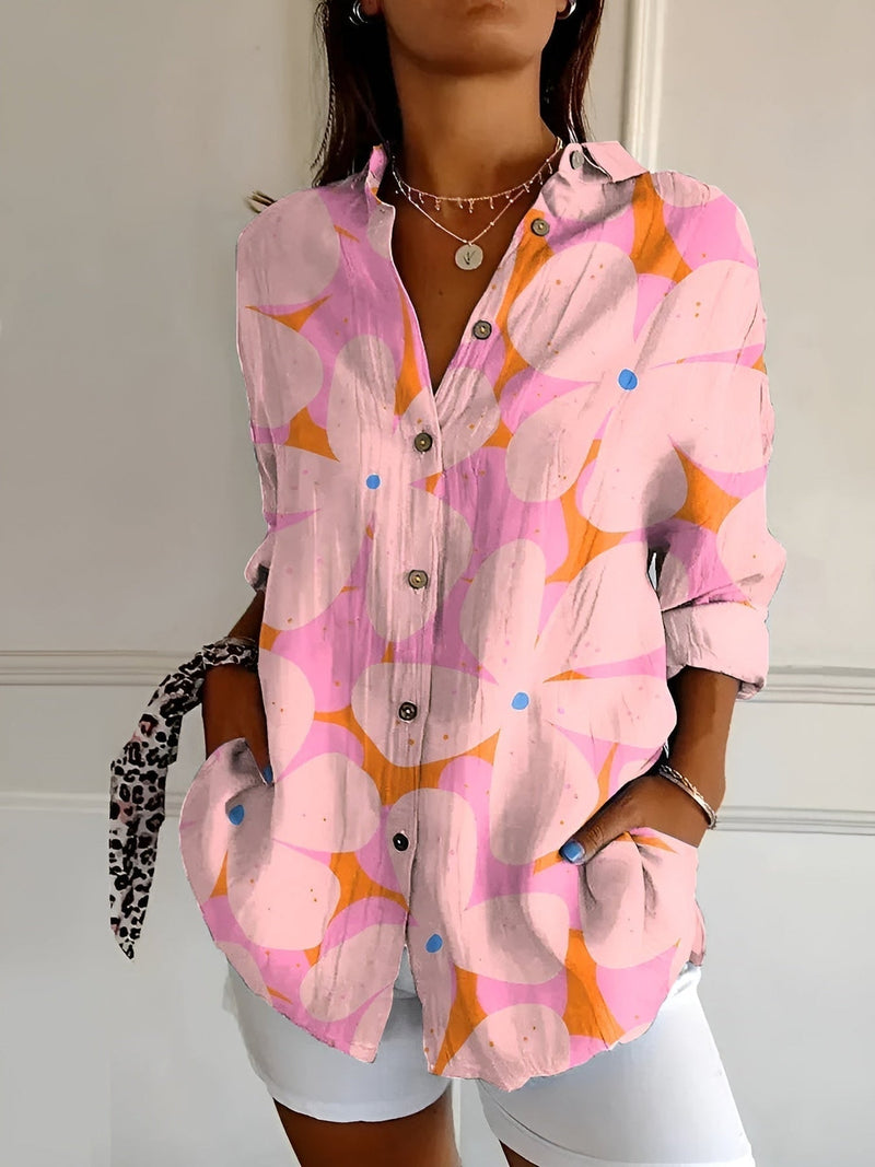 Chicago Floral Print Blouse – Lightweight & Breathable Relaxed Fit Summer Top 4