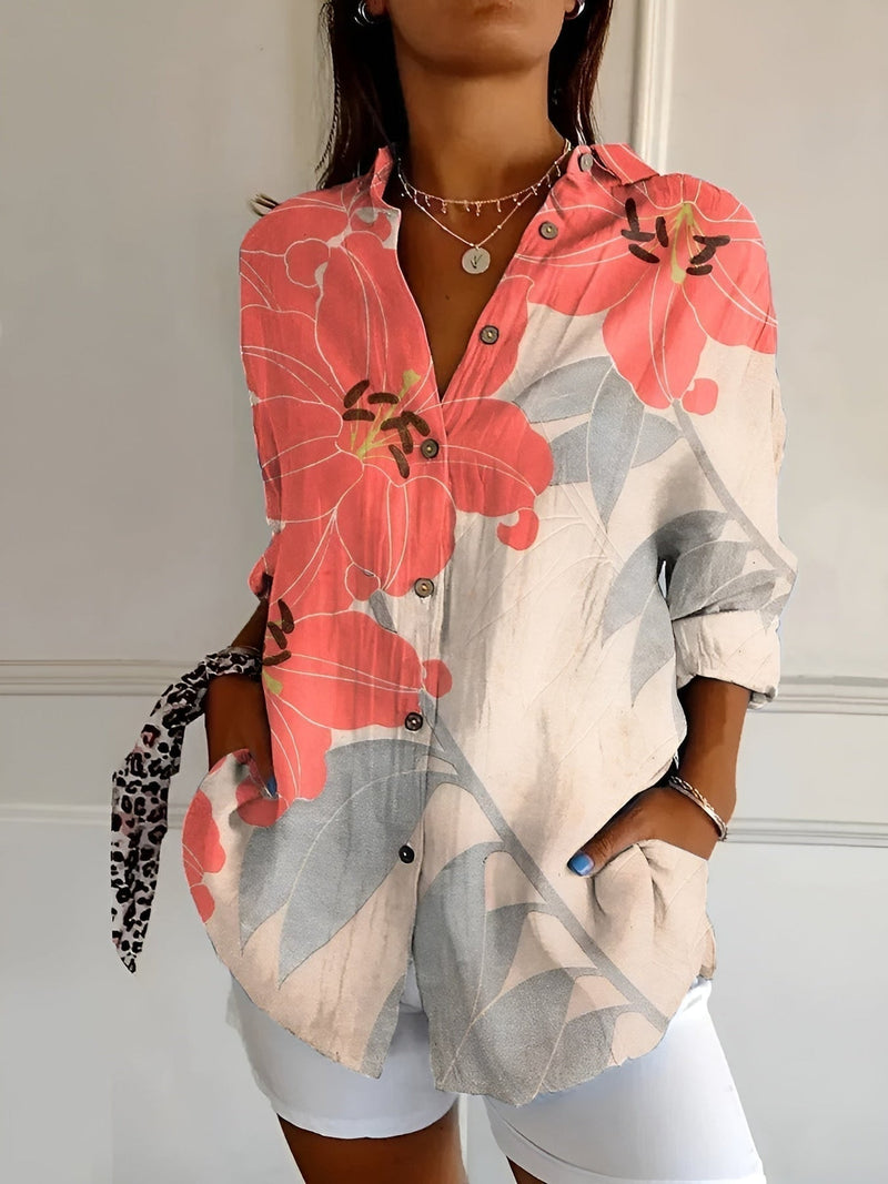 Chicago Floral Print Blouse – Lightweight & Breathable Relaxed Fit Summer Top 6