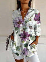 Chicago Floral Print Blouse – Lightweight & Breathable Relaxed Fit Summer Top 7