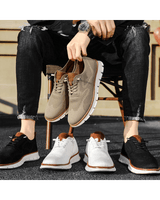 Chicago Luxe Sneakers – Premium Italian Leather with Breathable Flyknit & Memory Foam Comfort 1