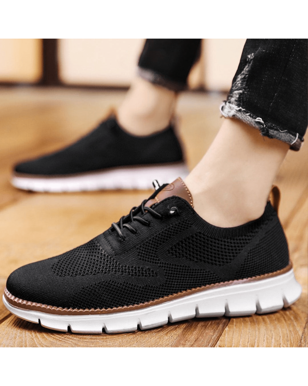 Chicago Luxe Sneakers – Premium Italian Leather with Breathable Flyknit & Memory Foam Comfort 6