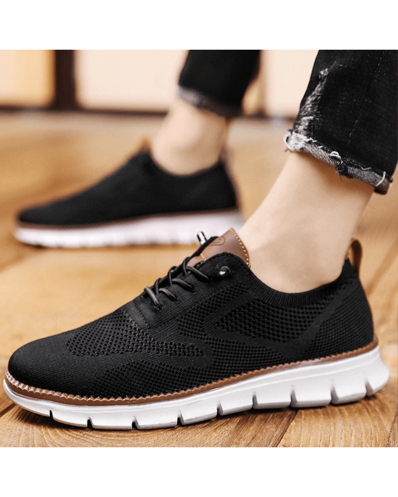 Chicago Luxe Sneakers – Premium Italian Leather with Breathable Flyknit & Memory Foam Comfort 6