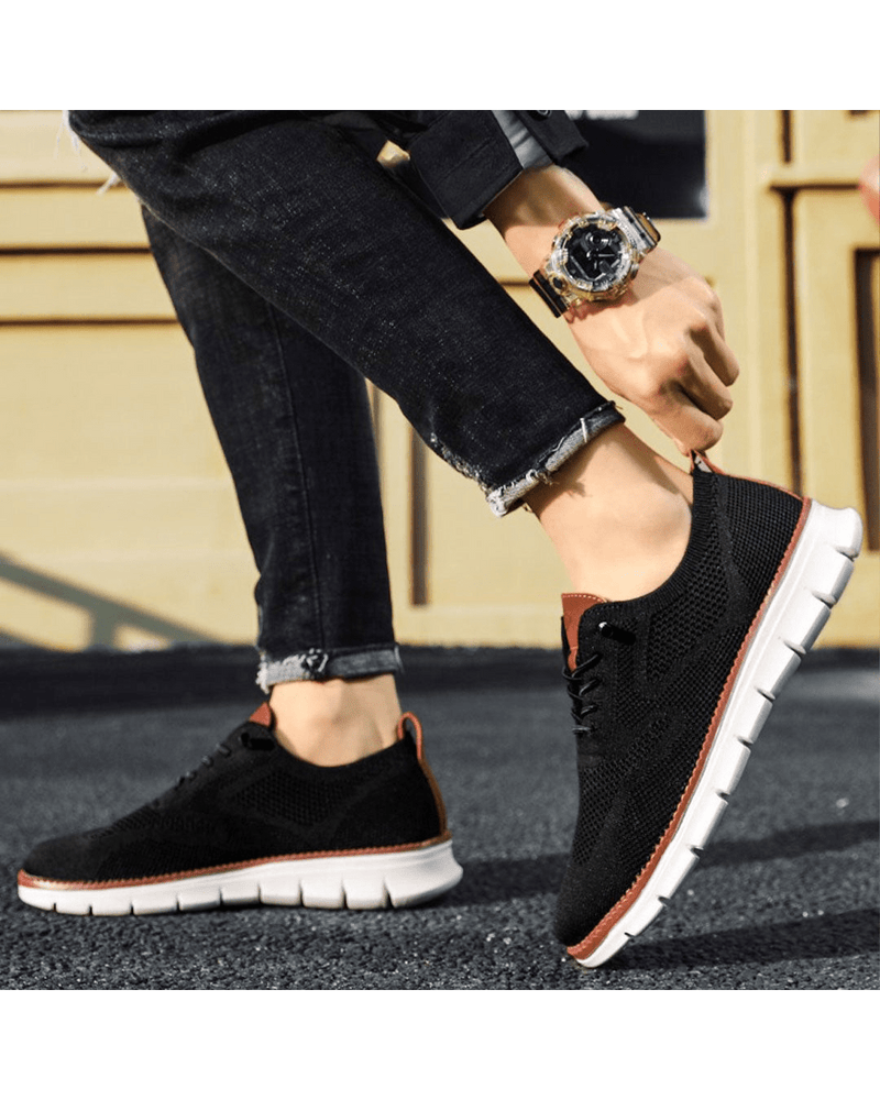 Chicago Luxe Sneakers – Premium Italian Leather with Breathable Flyknit & Memory Foam Comfort 7