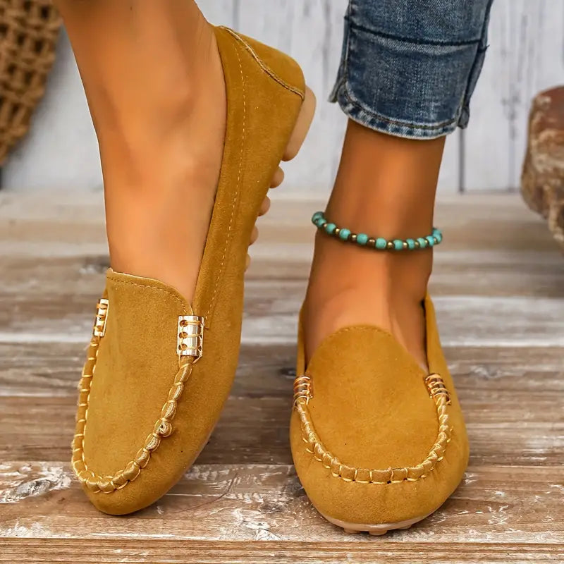 Chicago Luxe Suede Loafers for Women – Slip-On Comfort with Non-Slip Outsole 2