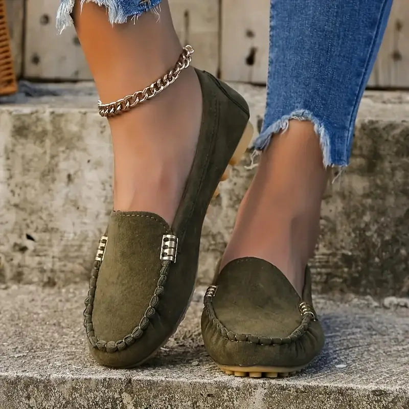 Chicago Luxe Suede Loafers for Women – Slip-On Comfort with Non-Slip Outsole 5