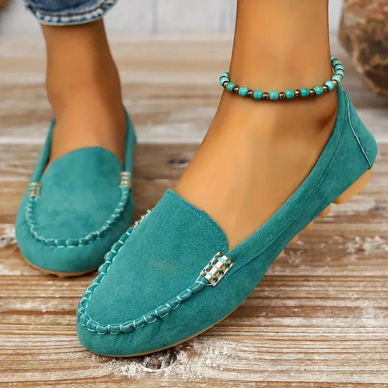 Chicago Luxe Suede Loafers for Women – Slip-On Comfort with Non-Slip Outsole 6
