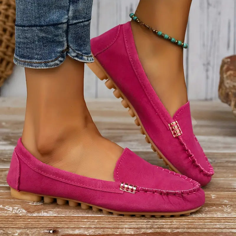 Chicago Luxe Suede Loafers for Women – Slip-On Comfort with Non-Slip Outsole 8