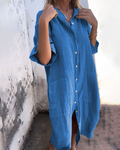 Chicago Maxi Dress – Soft Cotton Blend with Relaxed Fit & Ankle Length 0