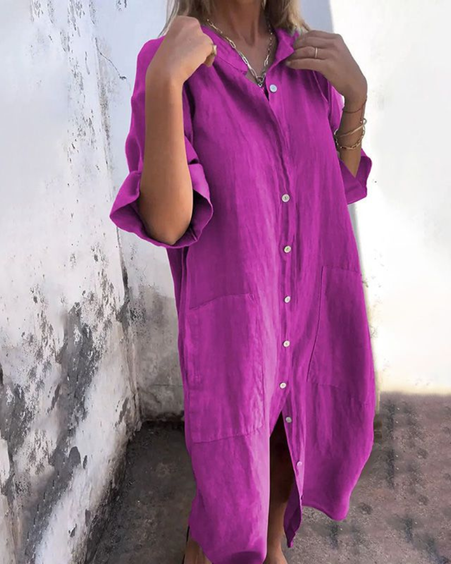 Chicago Maxi Dress – Soft Cotton Blend with Relaxed Fit & Ankle Length 1