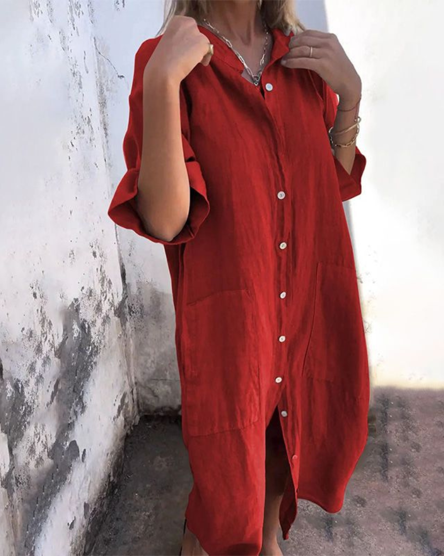 Chicago Maxi Dress – Soft Cotton Blend with Relaxed Fit & Ankle Length 5