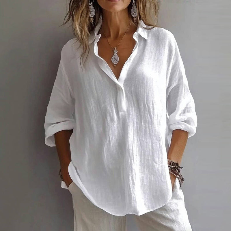 Chicago Plus Size Cotton Blouse – Lightweight & Flowy Summer Top for Women 1