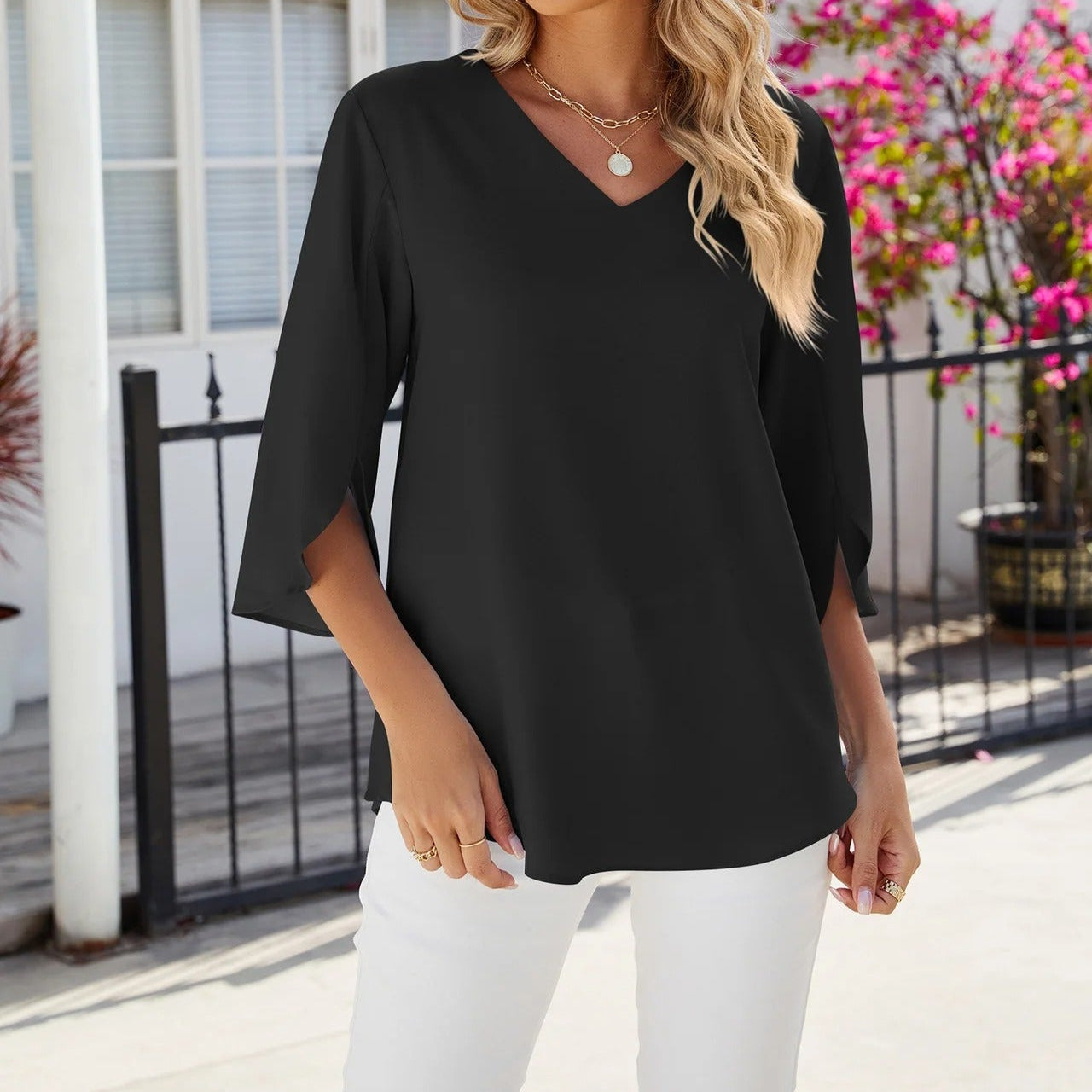 Chicago Plus Size White Blouse – Soft Fabric with Flattering Flared Cut for Summer 8
