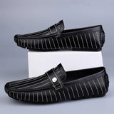 Chicago Premium Leather Loafers – Cushioned Comfort with Pinstripe Detailing 2
