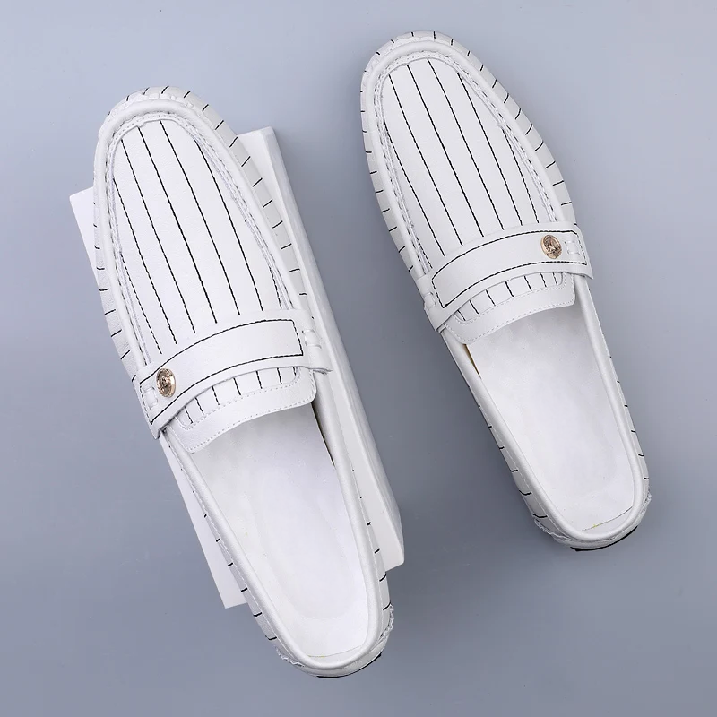 Chicago Premium Leather Loafers – Cushioned Comfort with Pinstripe Detailing 3