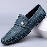 Chicago Premium Leather Loafers – Cushioned Comfort with Pinstripe Detailing 7