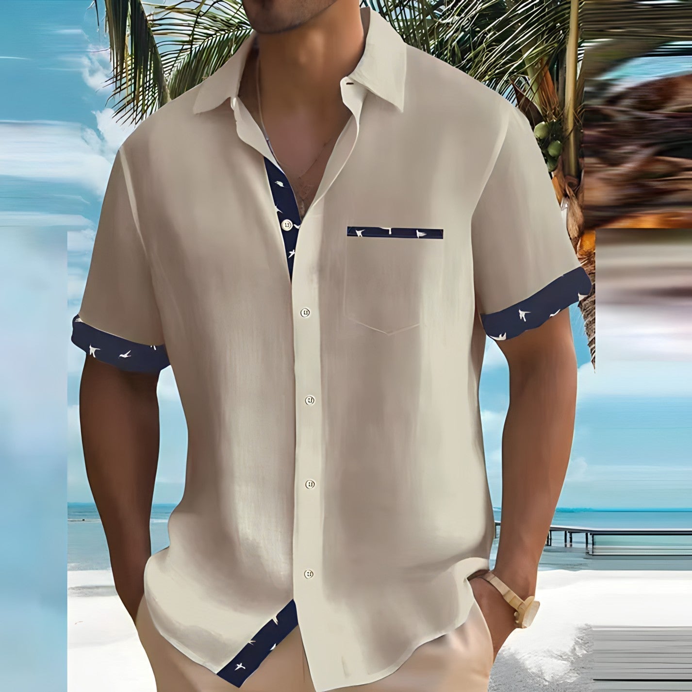 Chicago Relaxed Fit Men's Shirt – Lightweight & Breathable for Summer 0