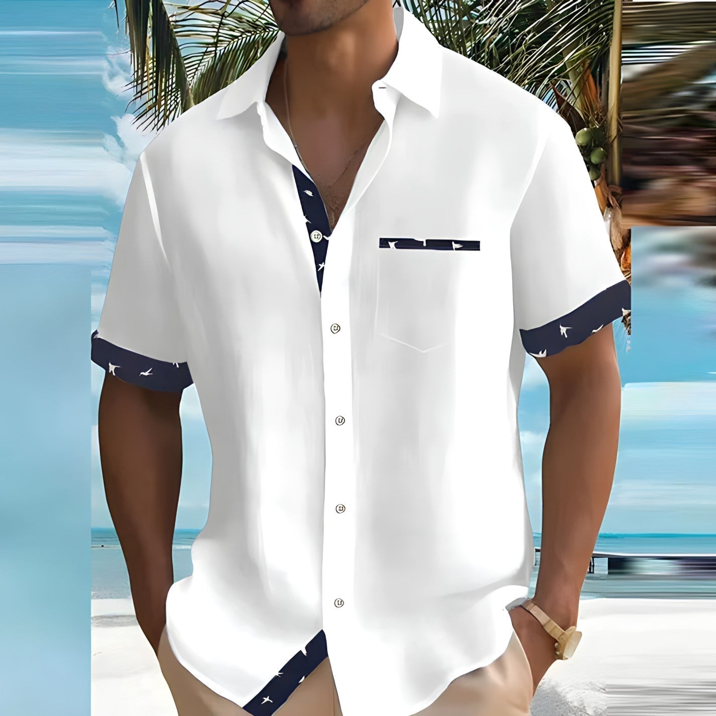 Chicago Relaxed Fit Men's Shirt – Lightweight & Breathable for Summer 1