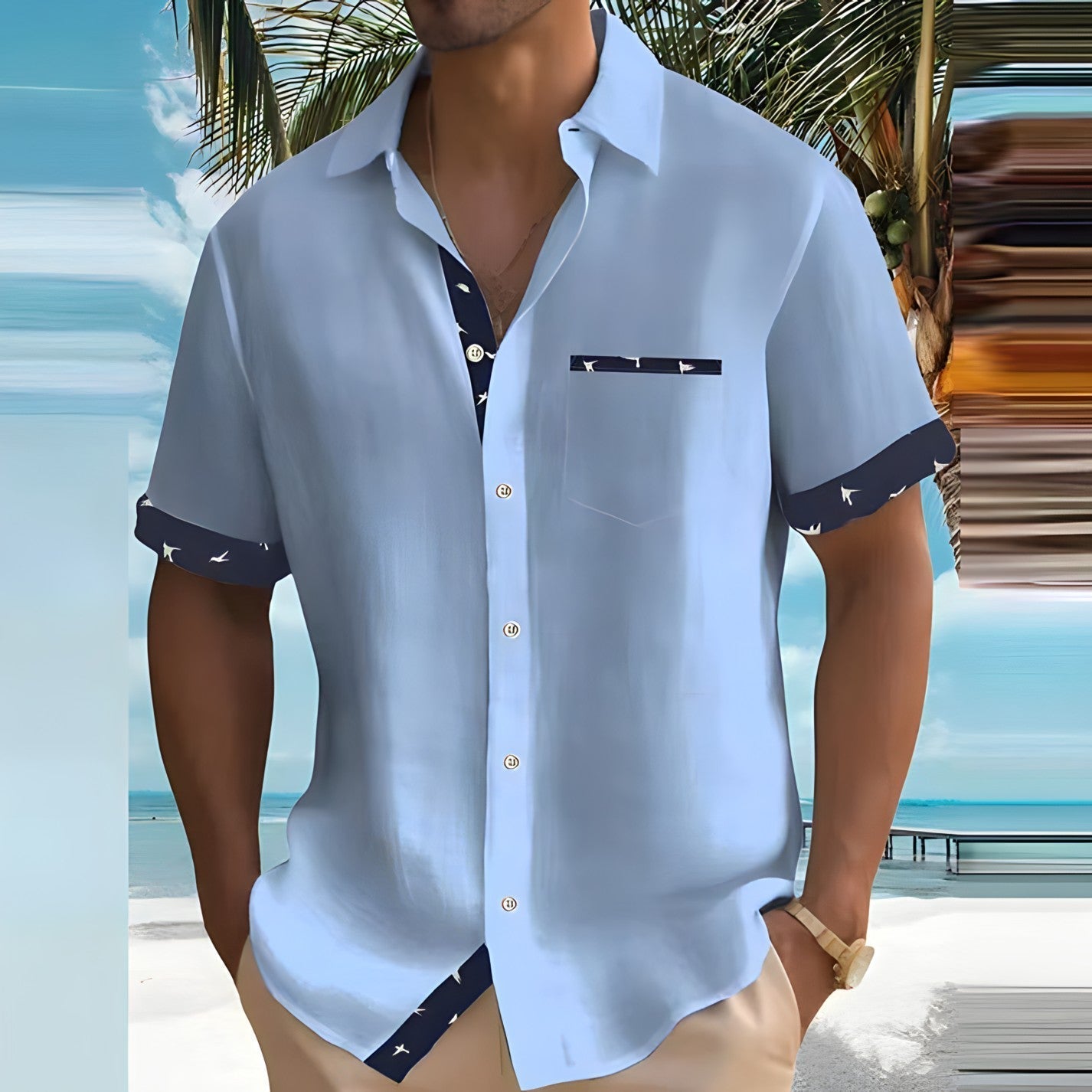 Chicago Relaxed Fit Men's Shirt – Lightweight & Breathable for Summer 2