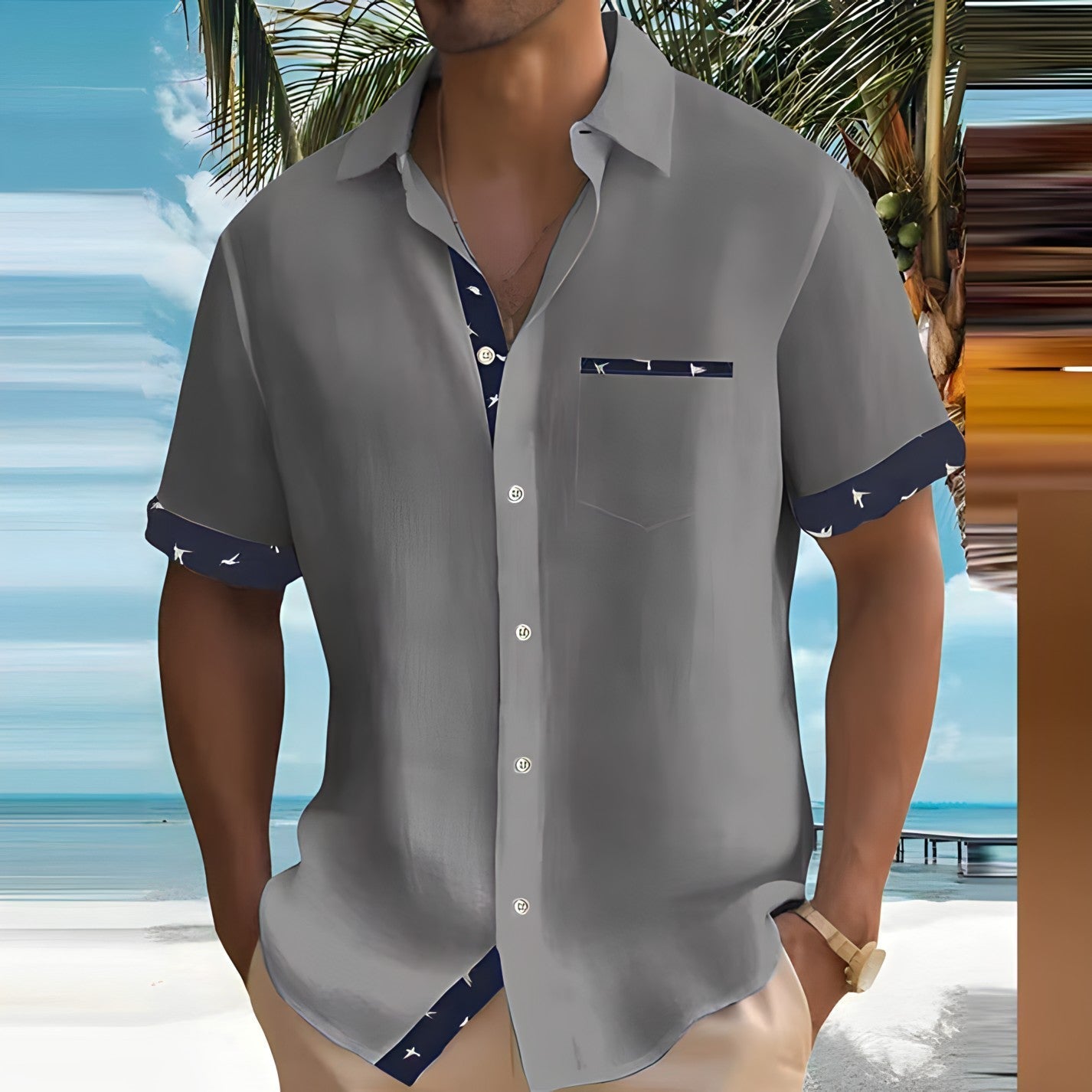 Chicago Relaxed Fit Men's Shirt – Lightweight & Breathable for Summer 3
