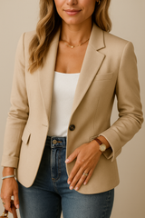Chicago Tailored Blazer – Soft Fabric Blend with Structured Fit & Functional Pockets 0