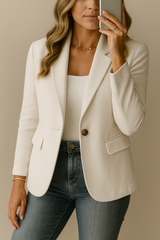 Chicago Tailored Blazer – Soft Fabric Blend with Structured Fit & Functional Pockets 3