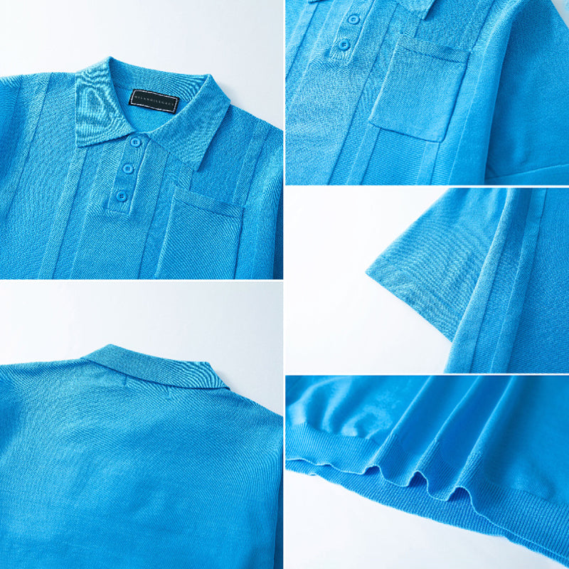 Chicago Tailored Ice Silk Polo Shirt – Lightweight & Breathable for All-Day Comfort 7