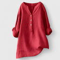 Chicago V-Notch Women's Shirt – Lightweight Cotton with Rolled Sleeves 0