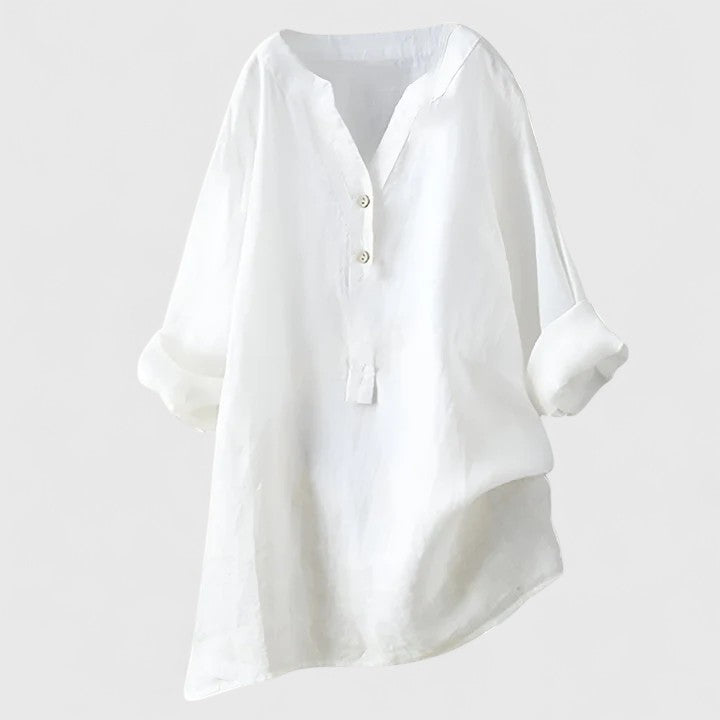 Chicago V-Notch Women's Shirt – Lightweight Cotton with Rolled Sleeves 1