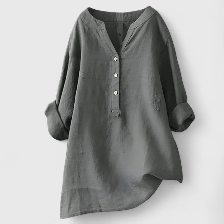 Chicago V-Notch Women's Shirt – Lightweight Cotton with Rolled Sleeves 2
