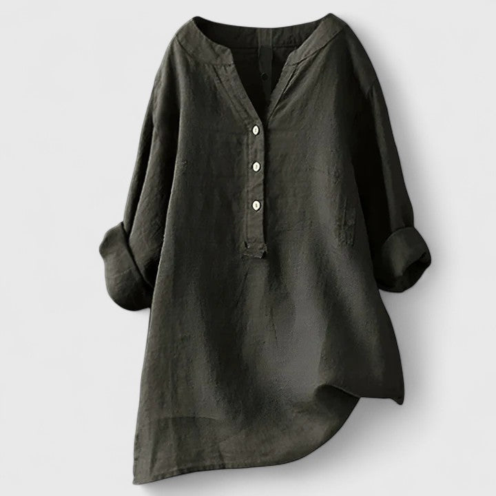 Chicago V-Notch Women's Shirt – Lightweight Cotton with Rolled Sleeves 3