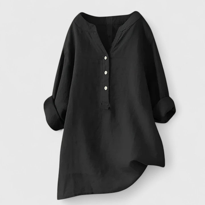 Chicago V-Notch Women's Shirt – Lightweight Cotton with Rolled Sleeves 4