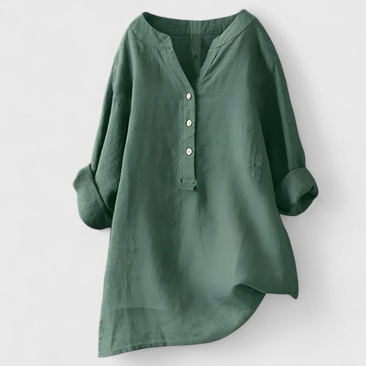 Chicago V-Notch Women's Shirt – Lightweight Cotton with Rolled Sleeves 6