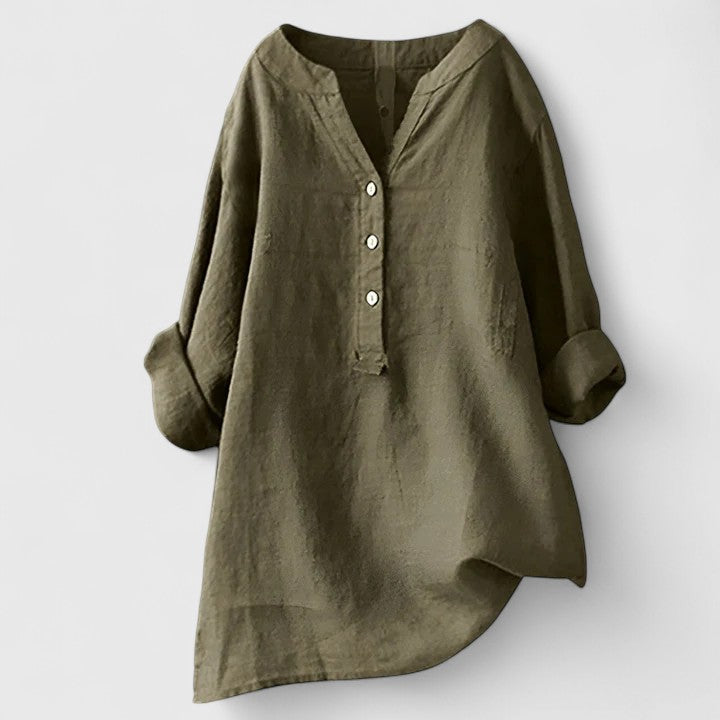 Chicago V-Notch Women's Shirt – Lightweight Cotton with Rolled Sleeves 7