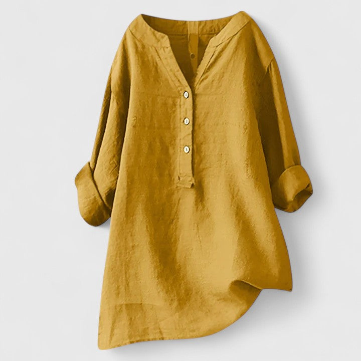 Chicago V-Notch Women's Shirt – Lightweight Cotton with Rolled Sleeves 9