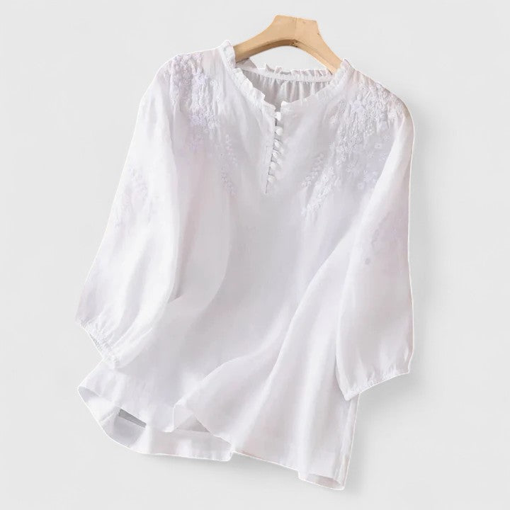 Chicago White Blouse – Intricate Embroidery & Flattering Fit for All-Day Wear 0