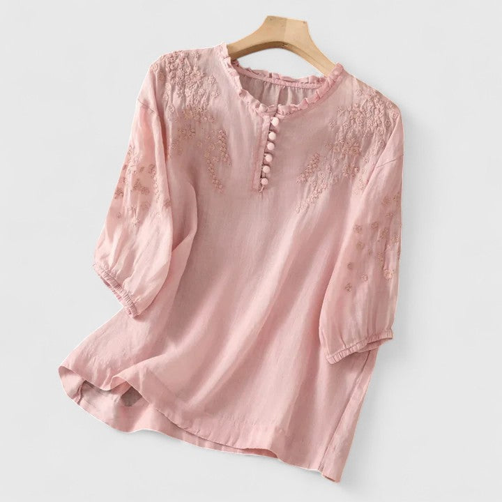 Chicago White Blouse – Intricate Embroidery & Flattering Fit for All-Day Wear 1
