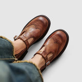 Chicago Women's Black Flats – Soft Leather with Orthopedic Support & Non-Slip Sole 1