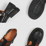 Chicago Women's Black Flats – Soft Leather with Orthopedic Support & Non-Slip Sole 7