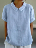 Chicago Women's Blouse – Lightweight Cotton-Linen Blend with Relaxed Fit 0