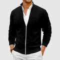 Brooklyn Men’s Zip-Up Cardigan – Lightweight Knit with Stand Collar Design
