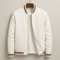 Denver Tailored Bomber Jacket – Lightweight Fabric with Sporty Striped Details 0