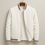 Denver Tailored Bomber Jacket – Lightweight Fabric with Sporty Striped Details 0
