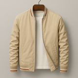 Denver Tailored Bomber Jacket – Lightweight Fabric with Sporty Striped Details 1