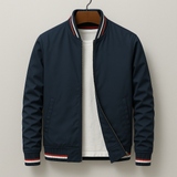 Denver Tailored Bomber Jacket – Lightweight Fabric with Sporty Striped Details 4