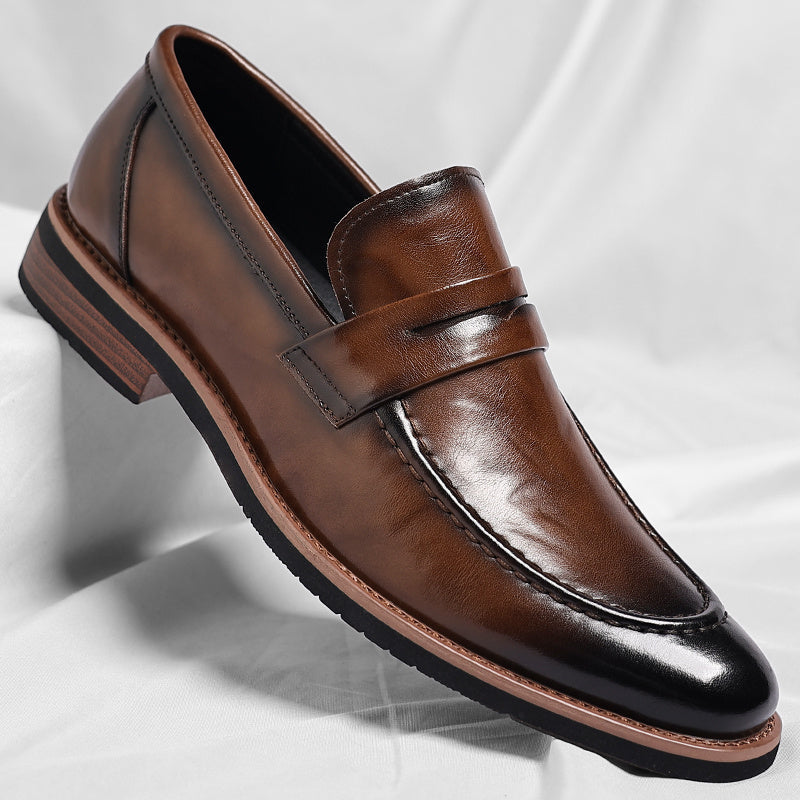 Imperial Men’s Penny Loafers – Genuine Italian Leather with Cushioned Footbed